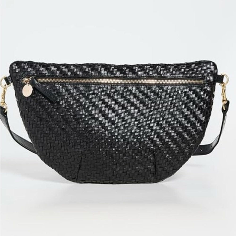 Clare V Black Woven Grande Fanny Pack